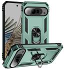 For Google Pixel 9 Pro XL Shockproof TPU + PC Phone Case with Holder(Dark Green) - 1