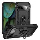 For Google Pixel 9 Pro / 9 Shockproof TPU + PC Phone Case with Holder(Black) - 1