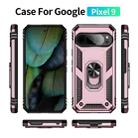 For Google Pixel 9 Pro / 9 Shockproof TPU + PC Phone Case with Holder(Rose Gold) - 2