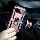 For Google Pixel 9 Pro / 9 Shockproof TPU + PC Phone Case with Holder(Rose Gold) - 3