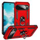 For Google Pixel 10 Shockproof TPU + PC Phone Case with Holder(Red) - 1