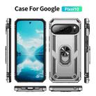 For Google Pixel 10 Shockproof TPU + PC Phone Case with Holder(Silver) - 2