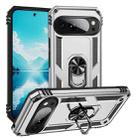 For Google Pixel 10 Pro XL Shockproof TPU + PC Phone Case with Holder(Silver) - 1