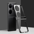 For Huawei Pocket 2 Three-stage Nano Electroplated PC Transparent Phone Case(Black) - 1