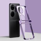 For Huawei Pocket 2 Three-stage Nano Electroplated PC Transparent Phone Case(Purple) - 1