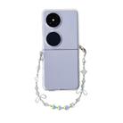 For Huawei Pocket 2 Coloured Drawing PC Side Buckle Bead Bracelet Full Coverage Shockproof Phone Case(Transparent) - 2