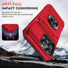 For iPhone 16 TPU+PC Shockproof Card Phone Case with Metal Ring Holder(Red) - 3