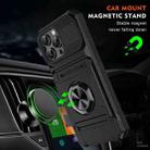 For iPhone 16 TPU+PC Shockproof Card Phone Case with Metal Ring Holder(Black) - 2