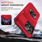 For iPhone 16 Plus TPU+PC Shockproof Card Phone Case with Metal Ring Holder(Red) - 3