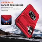 For iPhone 17 TPU+PC Shockproof Card Phone Case with Metal Ring Holder(Red) - 3