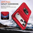 For iPhone 17 Pro TPU+PC Shockproof Card Phone Case with Metal Ring Holder(Red) - 3