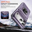For iPhone 17 Pro Max TPU+PC Shockproof Card Phone Case with Metal Ring Holder(Purple) - 3