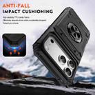 For iPhone 17 Pro Max TPU+PC Shockproof Card Phone Case with Metal Ring Holder(Black) - 3