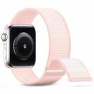 For Apple Watch SE 2023 44mm Dual Hook and Loop Nylon Watch Band(Pearl Powder) - 1