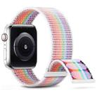 For Apple Watch Ultra 2 49mm Dual Hook and Loop Nylon Watch Band(Rainbow) - 1