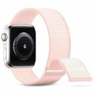 For Apple Watch Series 9 45mm Dual Hook and Loop Nylon Watch Band(Pearl Powder) - 1