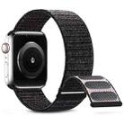 For Apple Watch Series 2 38mm Dual Hook and Loop Nylon Watch Band(Reflective Black) - 1