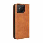 For Asus ROG Phone 8 / 8 Pro Magnetic Buckle Retro Texture Leather Phone Case(Brown) - 3