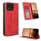 For Asus Zenfone 11 Ultra Magnetic Buckle Retro Texture Leather Phone Case(Red) - 1