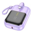 Hoco Q20 Fountain 22.5W + PD 20W 10000mAh Power Bank with Digital Display & Cable(Purple) - 1