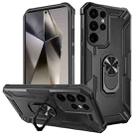 For Samsung Galaxy S24 Ultra 5G Warship Armor 2 in 1 Shockproof Phone Case(Black) - 1