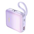 Hoco Q23 Blade 22.5W + PD 20W 10000mAh Fully Compatible Power Bank with Cable(Purple) - 1