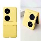 For Huawei P50 Pocket Skin Feel PC Full Coverage Shockproof Phone Case(Yellow) - 1