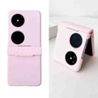 For Huawei P50 Pocket Skin Feel PC Full Coverage Shockproof Phone Case(Pink) - 1