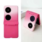 For Huawei Pocket 2 Skin Feel PC Full Coverage Shockproof Phone Case(Pink+Red) - 1