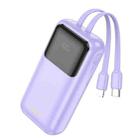 Hoco Q25 Graceful PD 20W 10000mAh Power Bank with 8 Pin + USB-C / Type-C Cable(Purple) - 1