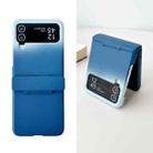 For Samsung Galaxy Z Flip4 5G Skin Feel PC Full Coverage Shockproof Phone Case(Dark Blue+Light Blue) - 1