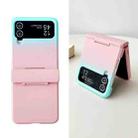 For Samsung Galaxy Z Flip4 5G Skin Feel PC Full Coverage Shockproof Phone Case(Pink+Light Blue) - 1