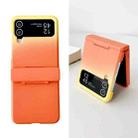 For Samsung Galaxy Z Flip4 5G Skin Feel PC Full Coverage Shockproof Phone Case(Orange+Yellow) - 1