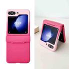 For Samsung Galaxy Z Flip5 5G Skin Feel PC Full Coverage Shockproof Phone Case(Pink+Red) - 1