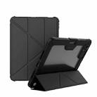 For iPad Pro 11 2024 NILLKIN Bumper Pro Multi-angle Folding Style Tablet Leather Case(Black) - 1