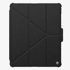 For iPad Pro 13 2024 NILLKIN Bumper Pro Multi-angle Folding Style Tablet Leather Case(Black) - 2