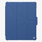 For iPad Pro 13 2024 NILLKIN Bumper Pro Multi-angle Folding Style Tablet Leather Case(Blue) - 2