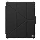 For iPad Air 13 2024 / Pro 12.9 NILLKIN Bumper Pro Multi-angle Folding Style Tablet Leather Case(Black) - 2