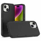 For iPhone 15 2 in 1 PC + TPU Phone Case(Black) - 1