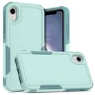 For iPhone XR 2 in 1 PC + TPU Phone Case(Light Green) - 1