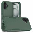 For iPhone 16 Plus 2 in 1 PC + TPU Phone Case(Dark Green) - 1