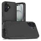 For iPhone 16 Plus 2 in 1 PC + TPU Phone Case(Black) - 1