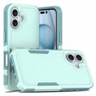 For iPhone 16 2 in 1 PC + TPU Phone Case(Light Green) - 1