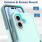 For iPhone 16 2 in 1 PC + TPU Phone Case(Light Green) - 2