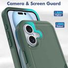 For iPhone 16 2 in 1 PC + TPU Phone Case(Dark Green) - 2