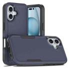 For iPhone 16 2 in 1 PC + TPU Phone Case(Dark Blue) - 1