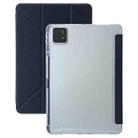 For Xiaomi Pad 6S Pro Clear Acrylic Deformation Leather Tablet Case with Pen Slot(Dark Blue) - 1