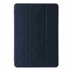 For Xiaomi Pad 6S Pro Clear Acrylic Deformation Leather Tablet Case with Pen Slot(Dark Blue) - 2