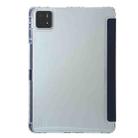 For Xiaomi Pad 6S Pro Clear Acrylic Deformation Leather Tablet Case with Pen Slot(Dark Blue) - 3