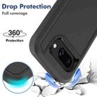 For Google Pixel 9a 2 in 1 PC + TPU Phone Case(Black) - 3